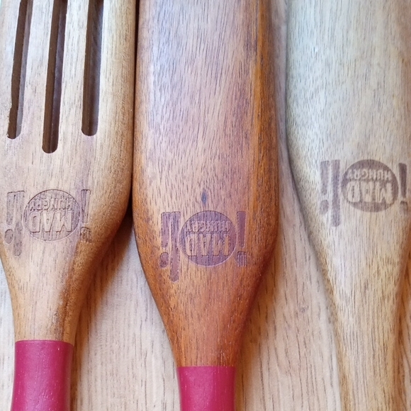 Wooden Kitchen Utensils with Red Handles - Picture 5 of 5